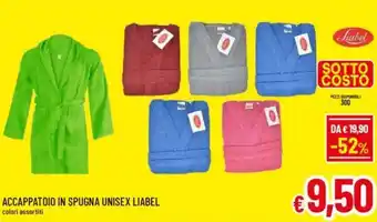 A&O Accappatoio in spugna unisex liabel colori assortiti offerta