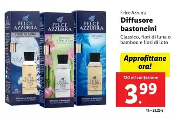 Lidl Felce Azzurra Diffusore bastoncini offerta