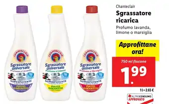 Lidl Chanteclair Sgrassatore ricarica offerta