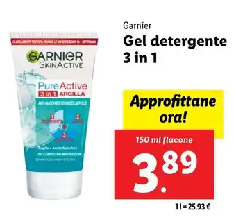 Lidl Garnier Gel detergente 3 in 1 offerta