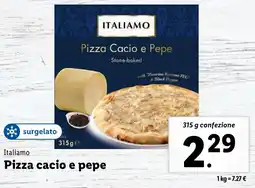 Lidl Italiamo Pizza cacio e pepe offerta