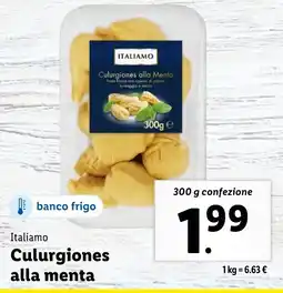 Lidl Italiamo Culurgiones alla menta offerta