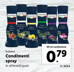 Lidl Italiamo Condimenti spray offerta