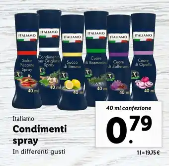 Lidl Italiamo Condimenti spray offerta