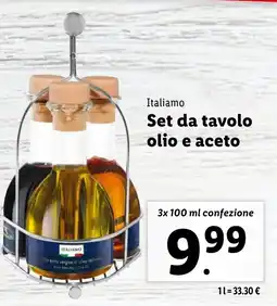 Lidl Italiamo Set da tavolo olio e aceto offerta