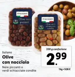 Lidl Italiamo Olive con nocciolo offerta