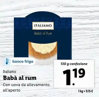 Lidl Italiamo Babà al rum offerta