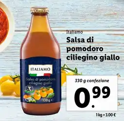 Lidl Italiamo Salsa di pomodoro ciliegino giallo offerta