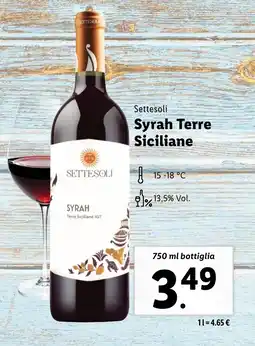 Lidl Settesoli Syrah Terre Siciliane offerta