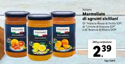 Lidl Italiamo Marmellate di agrumi siciliani offerta