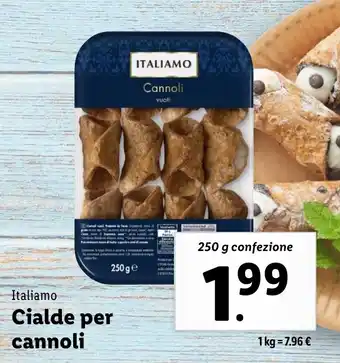 Lidl Italiamo Cialde per cannoli offerta