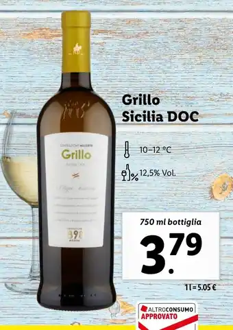 Lidl Grillo Sicilia DOC offerta