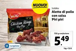 Lidl Sol&Mar Alette di pollo con salsa Piri piri offerta