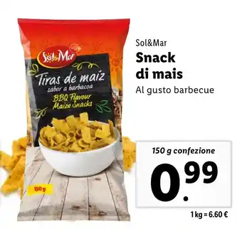 Lidl Sol&Mar Snack di mais offerta