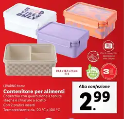 Lidl LIVARNO home Contenitore per alimenti offerta