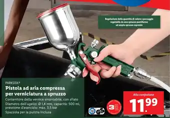 Lidl PARKSIDE Pistola ad aria compressa per verniciatura a spruzzo offerta