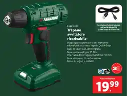 Lidl PARKSIDE Trapano avvitatore ricaricabile offerta