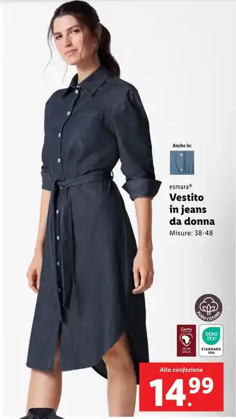 Lidl esmara Vestito in jeans da donna offerta