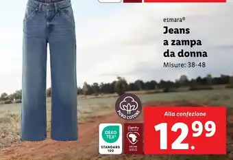 Lidl esmara Jeans a zampa da donna offerta