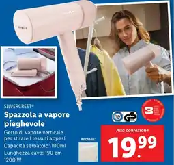 Lidl SILVERCREST Spazzola a vapore pieghevole offerta