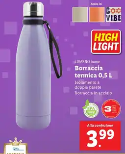 Lidl LIVARNO home Borraccia termica 0,5 L offerta