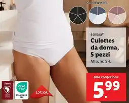 Lidl esmara Culottes da donna, 5 pezzi offerta