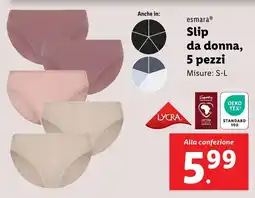 Lidl esmara Slip da donna, 5 pezzi offerta