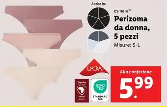 Lidl esmara Perizoma da donna, 5 pezzi offerta