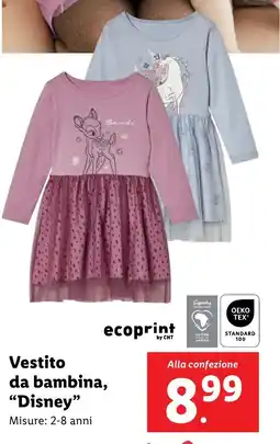 Lidl Vestito da bambina, "Disney" offerta