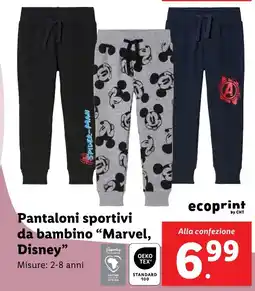 Lidl Pantaloni sportivi da bambino "Marvel, Disney" offerta