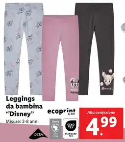 Lidl Leggings da bambina "Disney" offerta