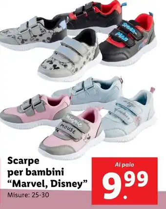 Lidl Scarpe per bambini "Marvel, Disney" offerta