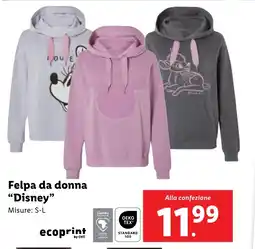 Lidl Felpa da donna "Disney” offerta