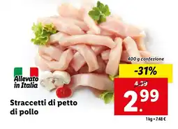 Lidl Straccetti di petto di pollo offerta