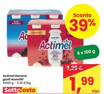 Despar Actimel Danone gusti assortiti offerta