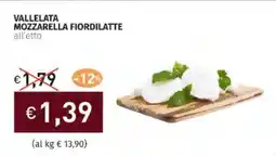 Prezzemolo e Vitale Vallelata mozzarella fiordilatte offerta