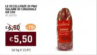 Prezzemolo e Vitale Le eccellenze di p&v salame di cinghiale offerta