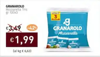 Prezzemolo e Vitale GRANAROLO Mozzarella Tris offerta