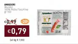 Prezzemolo e Vitale AMADORI Wurstel 100% Pollo/Tacchino offerta