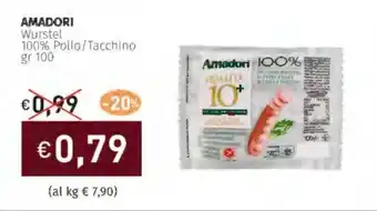 Prezzemolo e Vitale AMADORI Wurstel 100% Pollo/Tacchino offerta