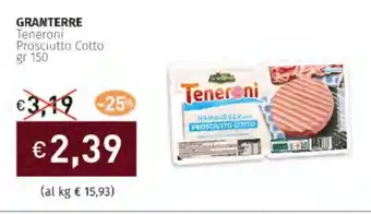 Prezzemolo e Vitale GRANTERRE Teneroni Prosciutto Cotto offerta