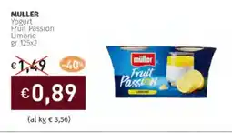 Prezzemolo e Vitale MULLER Yogurt Fruit Passion Limone offerta