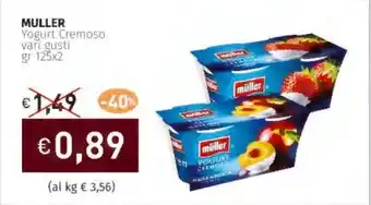 Prezzemolo e Vitale MULLER Yogurt Cremoso vari gusti offerta