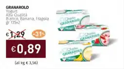 Prezzemolo e Vitale GRANAROLO Yogurt Alta Qualità Bianco, Banana, Fragola offerta