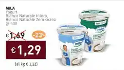 Prezzemolo e Vitale MILA Yogurt Bianco Naturale Intero, Bianco Naturale Zero Grassi offerta