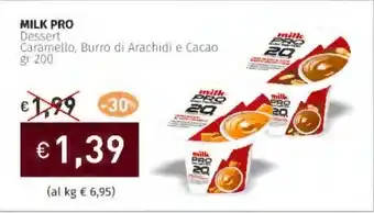 Prezzemolo e Vitale MILK PRO Dessert Caramello, Burro di Arachidi e Cacao offerta