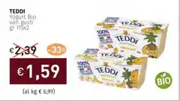 Prezzemolo e Vitale TEDDI Yogurt Bio vari gusti offerta