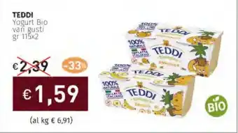 Prezzemolo e Vitale TEDDI Yogurt Bio vari gusti offerta