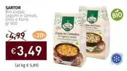 Prezzemolo e Vitale SARTOR Bio Zuppa Legumi e Cereali, Orzo e Farro offerta