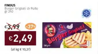 Prezzemolo e Vitale FINDUS Burger Grigliati di Pollo offerta